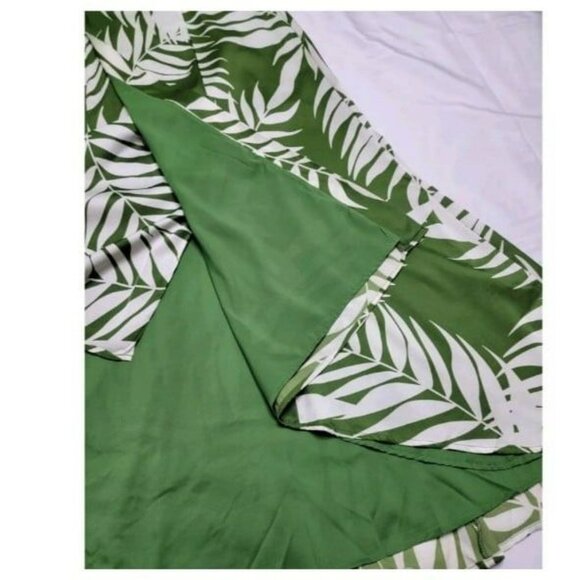 Anthropologie Hutch Palms Wrap Maxi Dress, Green And Cream, US Size L flowy - Picture 8 of 10
